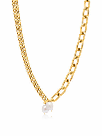 Nialaya Women's Necklace Transformer Necklace with Pearls Transformer Necklace with Pearls 21 in / 53.3 cm WNECK_327